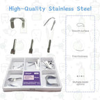 30 Piece Dental Anterior Matrix Kit with Proximal Strips and Twin Anterior Matrices - 0.035mm Thickness Soft Stainless Steel Bands Double-Side Sectional Contoured Design for Front Teeth Restorations