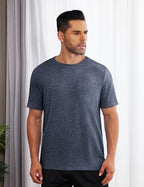 Deyeek Men's Post Shoulder Surgery Shirts Recovery Tear Away Short Sleeve Full Open Side Snap Adaptive Chemo Clothing