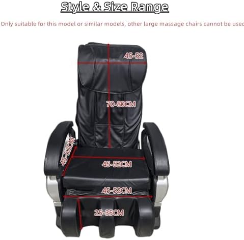 Massage Chair Cover Full Body Chair Dust Cover Recliner Protector Slipcovers for Vintage Shiatsu Massage Chair Washable Sweat-Resistant Stretch Fabric Sofa Covers,Black