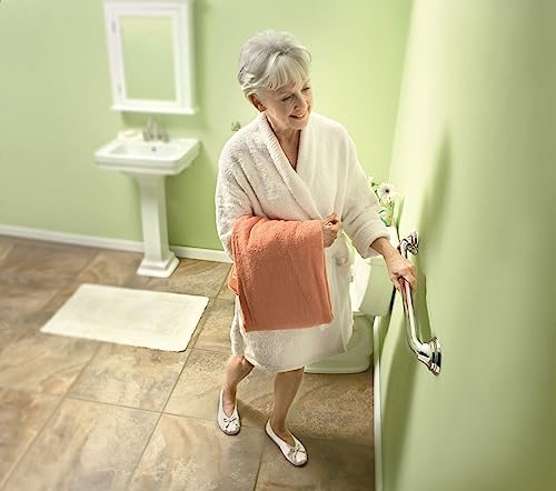 Moen R8748D3GCH Bathroom Safety 48-Inch Grab Bar with Curl Grip, Chrome