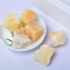 Erliway 1.25-2" Yellow Calcite Raw Stone and Healing Crystals, Natural Rough Stone for Tumbling, Cabbing, Fountain Rocks, Decoration, Raw Crystal and Healing Stones for Polishing, Wicca & Reiki