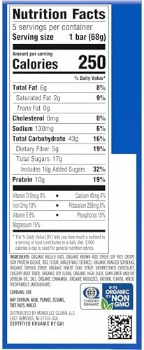 CLIF BAR - Energy Protein Bars - Chocolate Chip - Made with Organic Oats - Energy Bars - Non-GMO - (5 Pack)