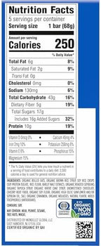 CLIF BAR - Energy Protein Bars - Chocolate Chip - Made with Organic Oats - Energy Bars - Non-GMO - (5 Pack)