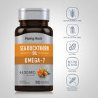 Piping Rock Sea Buckthorn Oil Capsules | 90 Softgels | Sea Buckthorn Berry Extract | with Omega-7 | Gluten Free, Non-GMO
