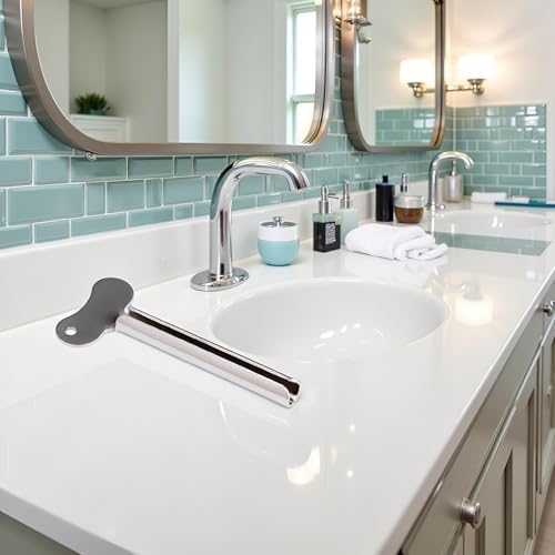 Metal Toothpaste Squeezer Stainless Steel for Key Heart Shaped Tube Dispenser for Home Bedroom Bathroom Accessory Toothpaste Squeezer Stainless Steel Daily Living Tube Squeezing Aids Roller