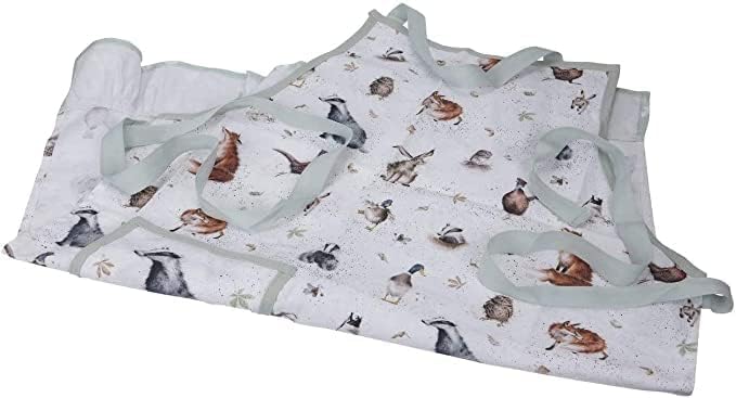 Pimpernel Wrendale Designs Cotton Apron with Front Pocket - Adjustable Adult Cooking Apron for Kitchen, Baking, Grilling - Machine Washable Gift for Chefs & Home Cooks - Durable Kitchen Accessories