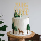 Young Wild and Three Cake Topper, Jungle 3rd Birthday, Happy 3rd Birthday Party Decorations Supplies