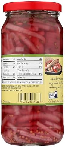 Mezzetta Pickled Red Onions, Sweet and Tangy, 16 Oz