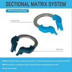 Dental Sectional Matrix System, Dental Sectional Contoured Matrices Refill Matrix Bands, Sectional Contoured Metal Matrices, Nickel Titanium Clamp Ring Resin Holder Clip Ring-C2