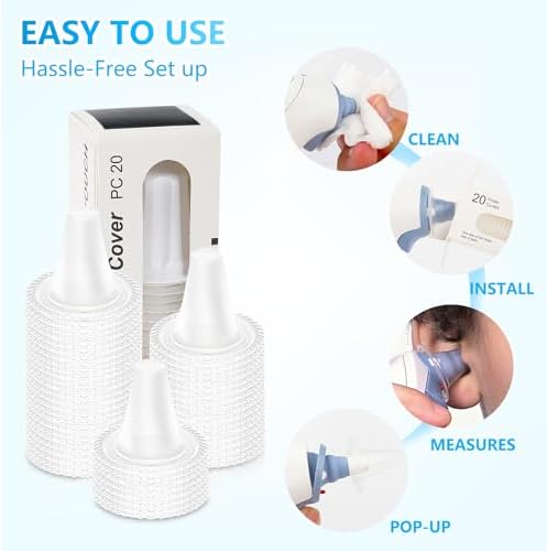 200 PCS Ear Thermometer Probe Covers Lens Refill Caps Filters Digital Thermometer Covers Disposable