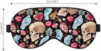 Goth Skull Sleep Eye Mask Halloween Mushroom Vampire Magic Witch Witchcraft Men Women Sleep Mask with Adjustable Strap Eye Cover Eye Shade for Travel, Nap,Meditation