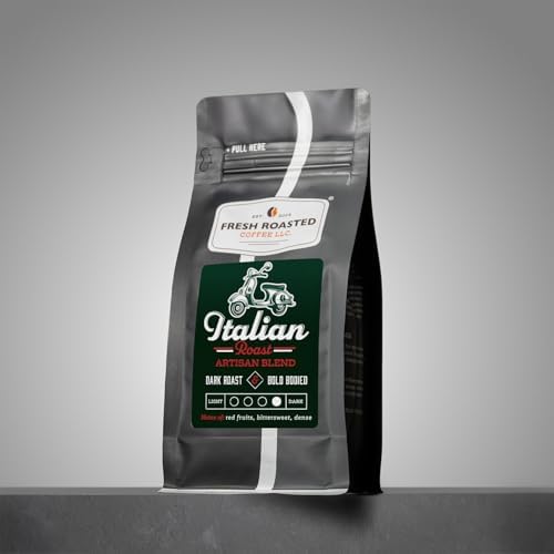 Fresh Roasted Coffee, Italian Roast, 12 oz, Dark, Kosher, Ground