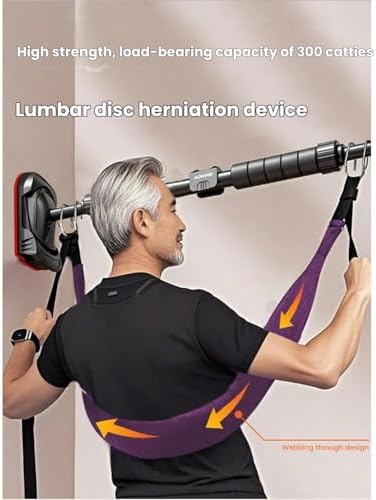 Back Stretcher, Lumbar Traction Device, Spine Decompression Belt, Spinal Back Stretcher Belt, Portable Stretching Device