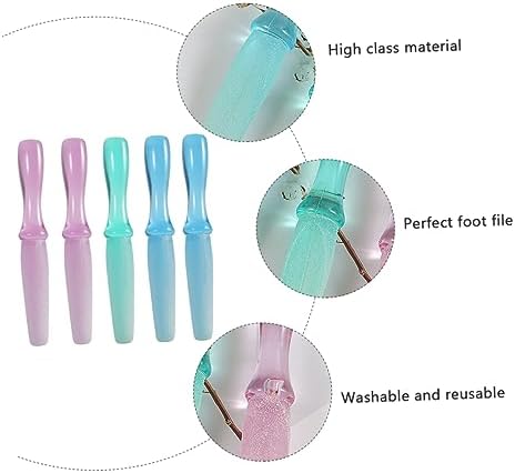 5 Pcs Plastic Foot File Double Sided Rasp and Scrubber Tools for Effective Removal and Smooth Feet Ideal for Pedicure and Foot Care