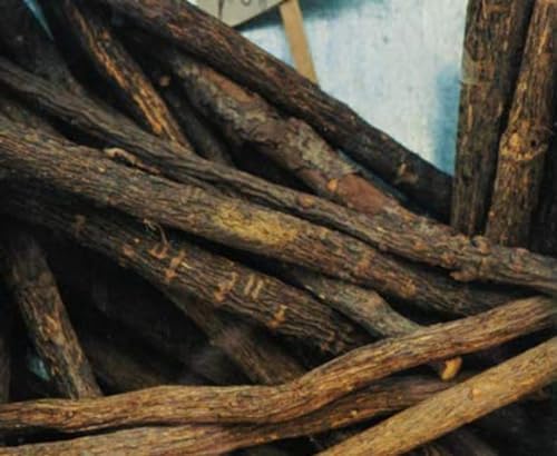 Kyabo Licorice Root Sticks - 100% Pure, Raw all Natural Licorice 8oz / 1/2lb - Assorted Length and Thinner Width - ChewSticks Mulethi Glycyrrhiza Glabra