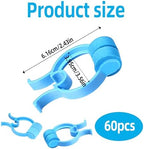 60 Pcs Plastic Foam Nose Stop Clips Nose Nasal Stopper Clips for Accidental or Emergency Condition for Kids Adult Emergency Accident (Blue)