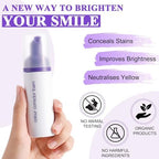 Purple Toothpaste for Teeth Whitening,Purple Teeth Whitening Kit,Tooth Stain Removal Colour Corrector,1.5Fl Oz