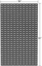 Akro-Mils 30161 Heavy Duty Wall Mount Garage Storage Steel Louvered Panel | Wall Storage Bin Hanging Organizer System for AkroBins, 36-Inch W x 61-Inch H, Grey, Single