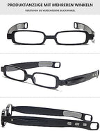2 Pack Portable Folding Reading Glasses Women Men Slim Mini Pocket Lightweight 360 Degree Readers Eyeglasses