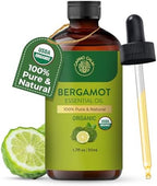 Bergamot Essential Oil | USDA Certified Organic | Bergamot Oil for Skin, Hair, Aromatherapy, Soap & Candle Making | 1.7 fl. oz