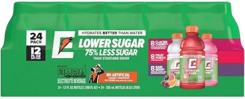 Isotonic Sport Electrolyte Beverage Variety Pack, Low Sugar, Cherry, Fruit Punch and Berry Flavors, 12 fl oz, 24 Bottles