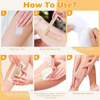 200 Pcs Non-Woven Wax Strip 2.8" X 44 Yards Pre-Cut Wax Strips with Acrylic Holder 1 Roll Epilating Wax Strips Waxing Paper Sheets for Body Legs Lint-Free Air Removal Paper for Home Professional Salon