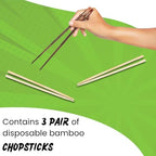 HCG Thai Ramen Noodles Variety Pack with Mama Soup and Wai Wai Quick Instant Noodle, Pack of 15 with chopsticks, 18 Piece Set