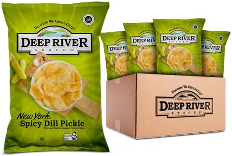 Deep River Snacks Kettle Chips, New York Spicy Dill Pickle, 2-Ounce (Pack of 24)