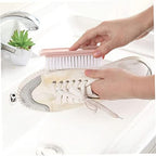FRCOLOR 3pcs Multi Function Cleaning Brush Plastic Hair Laundry Brush for Kitchen Bathroom Tile Cleaning