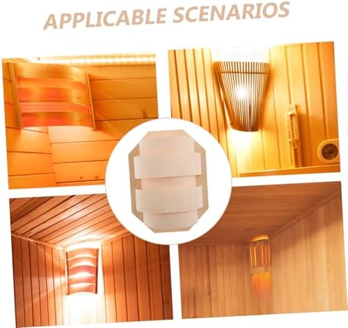Cabilock Wooden Sauna Lampshade Light Cover Accessory Decorative Sauna Room Light Shade for Steam Room