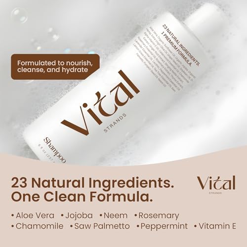 Hair Growth Shampoo for Thinning Hair for Women – Rosemary, Nettle & Saw Palmetto, 23 Natural Ingredients, Sulfate Free Scalp Detox, Anti Breakage Conditioner - 8 fl oz
