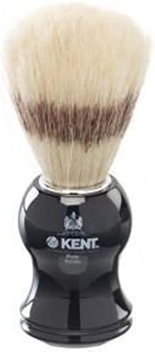 Kent VS60 Natural Badger Bristle Black Socket Shaving Brush for Men for Safety Razor, Shaving Razors for Men. Perfect Lather Shaving Brush for Shave Cream, Shaving Soap. Kent Luxury Shaving Since 1777