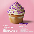 Purple Sprinkles 3 oz Bottle | Jimmies Sprinkles for Cake Decorating | Dessert Topping for Baking, Cupcakes, Cookies, Ice Cream, Parties, Holidays & Everyday Celebrations