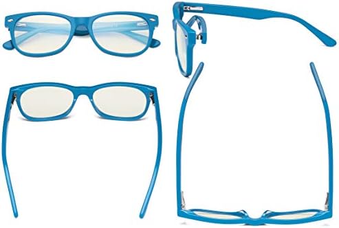 Eyekepper Computer Gaming Glasses for Kids - Blue Light Filter UV420 Rays Protection - Boys Girls Anti Glare Digital Glasses for Reading Screen - Blue