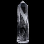LAIDANLA Clear Quartz Healing Crystals Wands 3.5-4" Polishing Natural Reiki Energy Wand Stone Hexagonal Point Large Crystal Gemstones for Meditation Therapy Crystal Grid Decoration 1Pcs