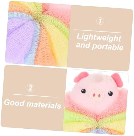 2pcs Exfoliating Animal Shape Bath Scrubber Balls Durable Pe Body Wash Sponges for Gentle Cleansing and Massage Cute Designs