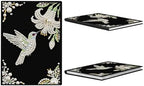 FRANDEK Pearl Painting Notebook Kit, Bird Flower A5 DIY Journal with 50 Blank Pages, Diamond Gem Art Cover With Waterproof Canvas, Beginner Craft Set with Full Tools for Adults