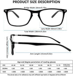 3 Pack Progressive Multifocus Reading Glasses for Men Women Blue Light Blocking Spring Hinges Computer Readers (3 Mix, 1.00, multiplier_x)