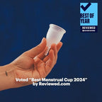 OrganiCup Menstrual Cup by AllMatters - Size A - Superior to Pads & Tampons - Voted Best Menstrual Cup by Reviewed - Made in Germany - Soft and Flexible
