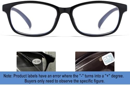 Distance Nearsighted Glasses Men, Square Near Sighted Myopia Eyeglasses, See Far Vision Lightweight Glasses