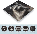 Raccoon Digital Body Weight Scale with Tempered Glass Platform, UV Printing Design, High Precision Bathroom Scale, Slim & Stylish Weighing Scale for Home Bedroom Bathroom