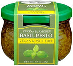 Cucina & Amore Kitchen of Love Basil Pesto – Vegan & Nut-Free, 7.9 oz Jar