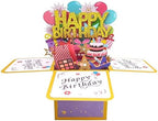 Funny Happy Birthday Pop Up Card, Sweet 3D Birthday Gift Box for Adults and Kids with Envelopes, Unique Handmade Foldable Celebration Cards for Daughter, Son, Mom, Dad, Friend