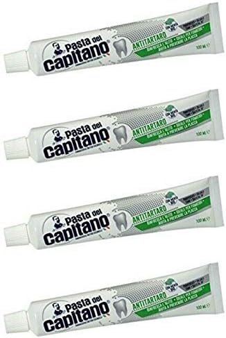 Pasta del Capitano Antitartaro Toothpaste 100ml 3.53oz, Pack of 4