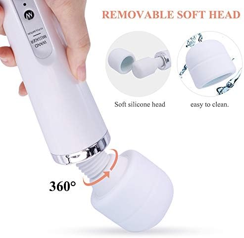 Vibrating Massager with 10 Pulse Settings Strong Vibration for Women,Personal Total Body Therapy Massager (White)