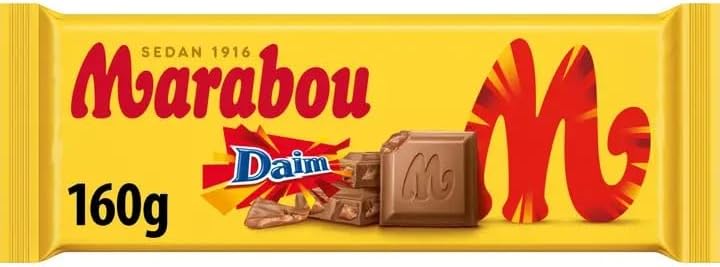 Marabou Daim - Milk Chocolate with Crunchy Caramel Almond Pieces 160g