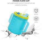 Elderly Care Cup Elderly Drinking Cup Disabled Straw Handles Mug Adults Spill Proof s Prevent Spill s Tremors Waters Pregnant Woman Pp Liquid Drink, Green