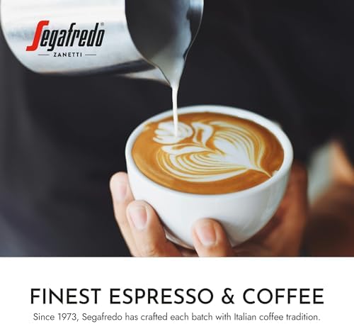 Segafredo Zanetti Ground Coffee – Made with Arabica Coffee – Dark Roast, Smoky with Hints of Roasted Nuts & Dark Chocolate – South American Blend – Rich, Full-Bodied – Enzo, 10oz Bag, Pack of 6