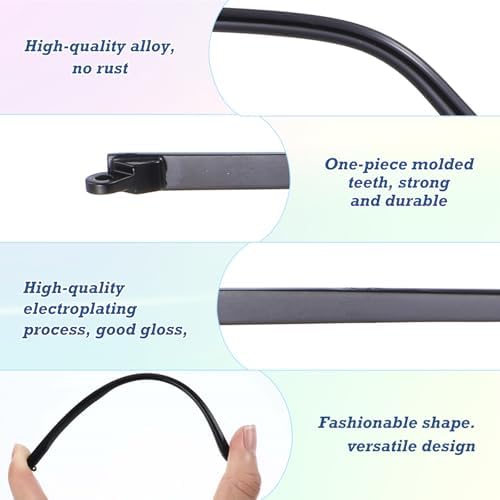 1 Pair Metal Glasses Arm Replacement, Glasses Repair Kit Universal Eyeglasses Replacement, DIY Temples for Eyeglasses Include Screws, Washers, Screwdrivers