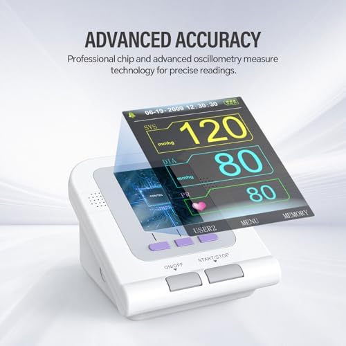 CONTEC Fully Automatic Blood Pressure Monitor Upper Arm Cuff 3 Mode 3 Cuffs Electronic Sphygmomanometer 300 Sets Memory